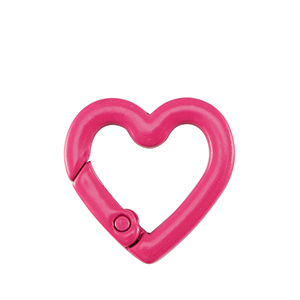Farbiges Zubeh&ouml;r Schl&uuml;ssel Anh&auml;nger Herz Neon pink
