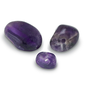 Perlen Naturstein Amethyst Purple