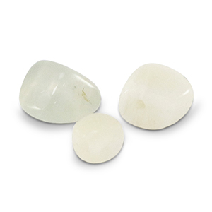 Perlen Naturstein Mondstein White
