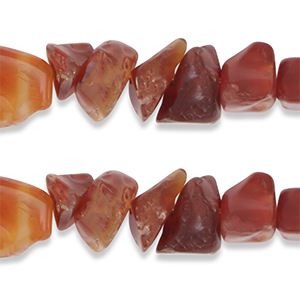 Perle Chips Steine Achat Dark sunrise orange