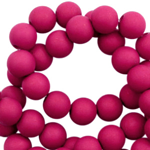 8 mm Perlen aus Acryl Magenta pink