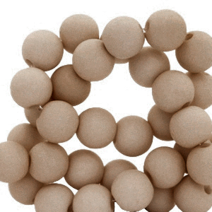 6 mm Perlen aus Acryl Cappucino brown