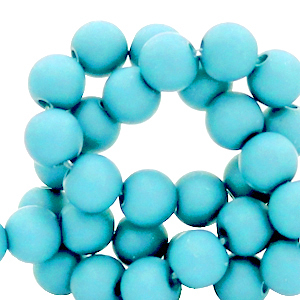 6 mm Perlen aus Acryl Aquamarine blue