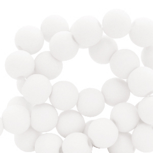 6 mm Perlen aus Acryl White