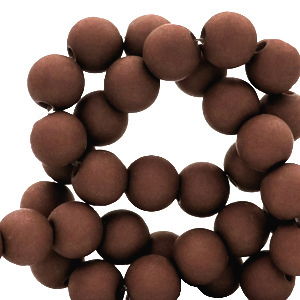 4 mm Perlen aus Acryl Dark brick brown