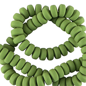 Rondell Perlen Polymer 7mm Basil green