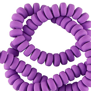 Rondell Perlen Polymer 7mm Deep purple