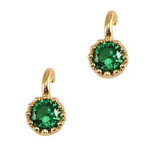 Anh&auml;nger aus Kristallglas Classic green-gold