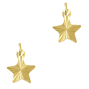 Anh&auml;nger aus Stainless Steel - Rostfreiem Stahl Star Gold