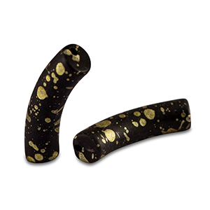 Perlen aus Acryl Tube matt Black-gold