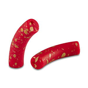 Perlen aus Acryl Tube matt Red-gold