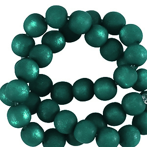 Super Polaris Apaco Perle 4mm rund matt Petrol green