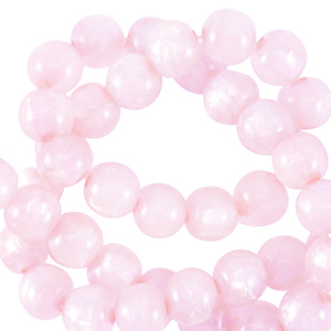 Polaris Perle 8mm rund Mosso Lotus pink