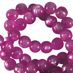 Polaris Perle 6mm rund Mosso Anemone pink