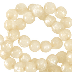 Polaris Perle 4mm rund Mosso Prosecco white