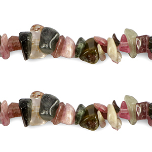 Perle Chips Steine Turmalin Multicolour green-pink