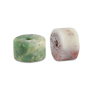 Disc Natursteinperlen Quarz 4x2mm Multicolour green