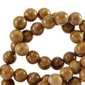 Perlen Naturstein Calcit und Marmor 6mm Golden brown