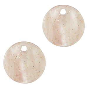Anh&auml;nger aus Resin Glitzer 12mm Hortensia pink
