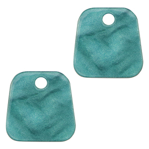 Anh&auml;nger aus Resin Trapezium Petrol blue