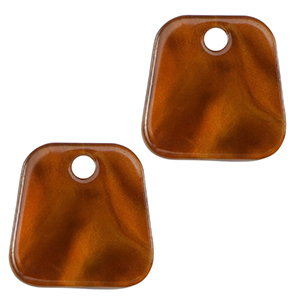 Anh&auml;nger aus Resin Trapezium Topaz brown