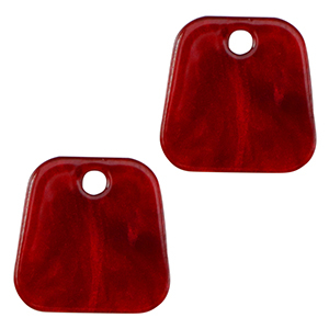 Anh&auml;nger aus Resin Trapezium Salsa red