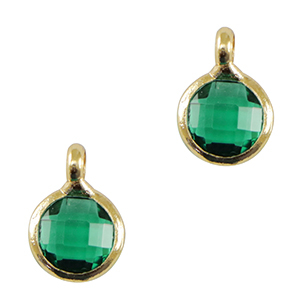 Anh&auml;nger aus Kristallglas 7mm Green-gold