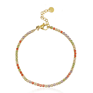 Stainless Steel - Rostfrei Stahl Armb&auml;nder Gold-multicolour