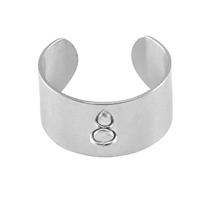 Zubeh&ouml;r aus Stainless Steel - Rostfreiem Stahl Ringe mit &Ouml;se Silver