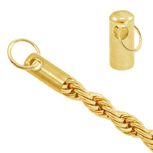 Zubeh&ouml;r aus Stainless Steel - Rostfreiem Stahl Endkappe f&uuml;r Twist Jasseron Gold