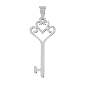 Anh&auml;nger aus Stainless Steel - Rostfreiem Stahl Key Silver