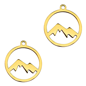 Anh&auml;nger aus Stainless Steel - Rostfreiem Stahl Mountain Gold