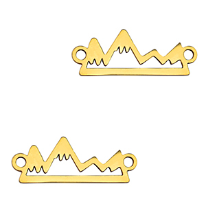 Anh&auml;nger aus Stainless Steel - Rostfreiem Stahl Zwischenst&uuml;ck Mountain Gold