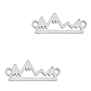 Anh&auml;nger aus Stainless Steel - Rostfreiem Stahl Zwischenst&uuml;ck Mountain Silver