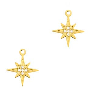 Anh&auml;nger aus Stainless Steel - Rostfreiem Stahl Star Gold
