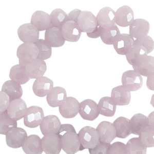 Facetten Top Glas Perlen 4x3mm Rondellen Lavender fog-pearl shine coating