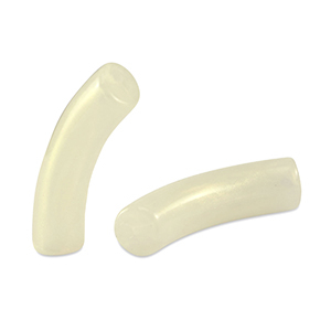 Acrylperlen Tubes shiny Golden off white