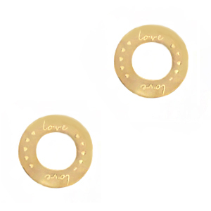 Anh&auml;nger aus Stainless Steel - Rostfreiem Stahl Zwischenst&uuml;ck Gold