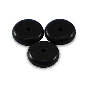Rondell Natursteinperlen Achat 6mm Black