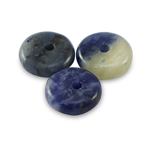 Rondell Natursteinperlen Sodalith und Mikrokline 6mm Blue