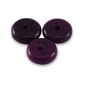 Rondell Natursteinperlen Marmor und Calcit 6mm Dark purple