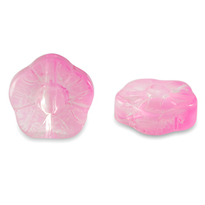 Glas Perlen Flower Pink