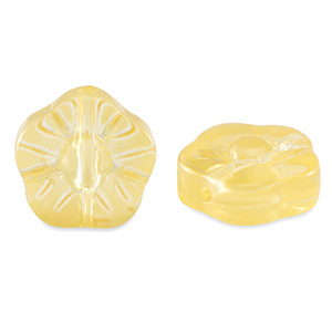 Glas Perlen Flower Yellow