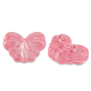 Glas Perlen Butterfly Red rose