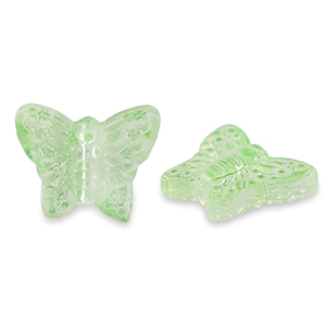 Glas Perlen Butterfly Light green