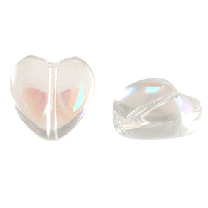 Glas Perlen Heart Crystal AB