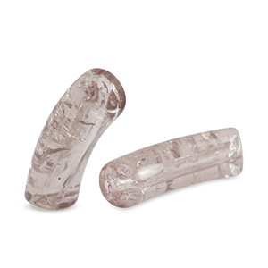 Acrylperlen Tubes crackle Grey-beige