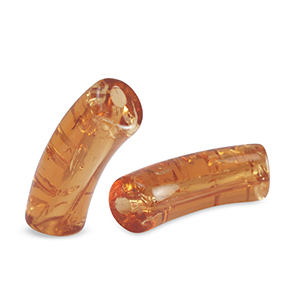 Acrylperlen Tubes crackle Copper brown