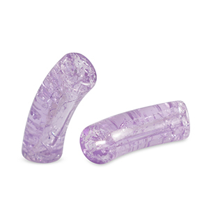 Acrylperlen Tubes crackle Lavender purple