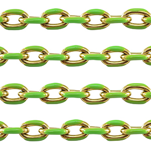 Zubeh&ouml;r aus Stainless Steel - Rostfreiem Stahl Gliederkette Ankerkette Gold-green